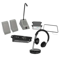 Interphone de guichet STS-K002 avec micro casque sans fil