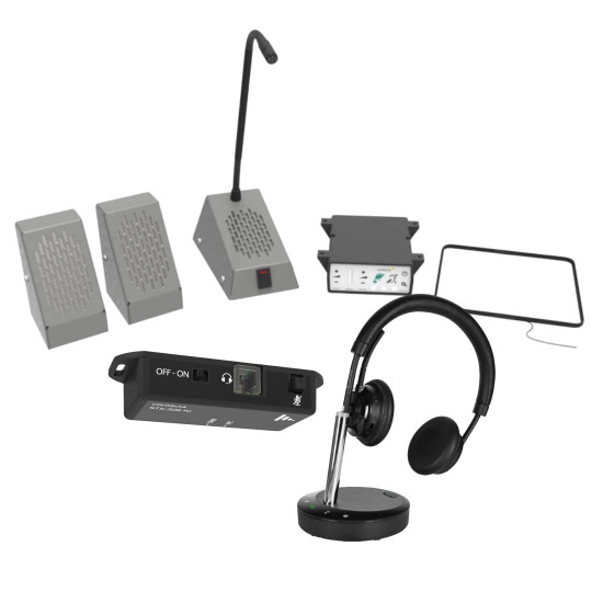 Interphone de guichet STS-K002 avec micro casque sans fil