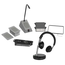 Interphone de guichet STS-K003 avec micro casque sans fil