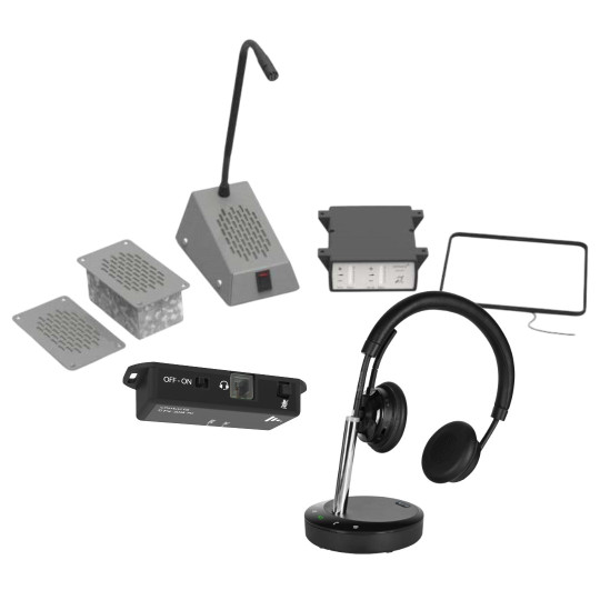 Interphone de guichet STS-K003 avec micro casque sans fil