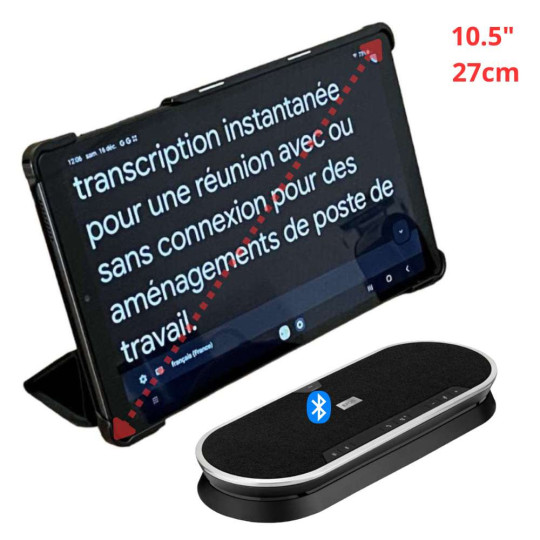 Tablette TSCRIPT15 transcription instantanée grande réunion jusqu'à 15 personnes A8