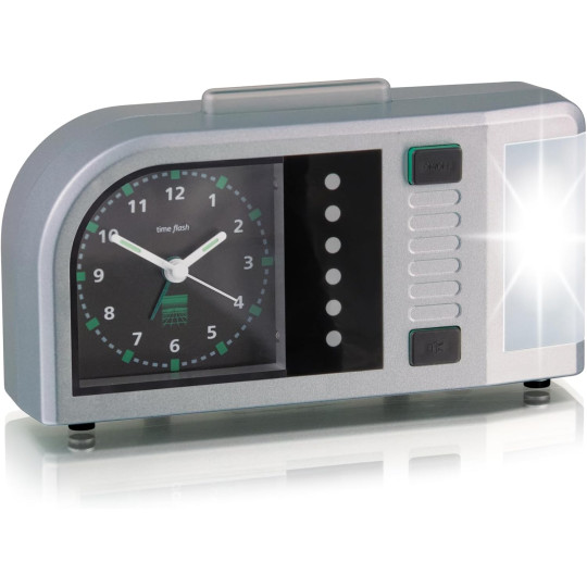 Réveil lumineux Time Flash Argent