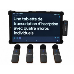 Tablette transcription TSCRIPT3MIC4 avec 4 micros individuels