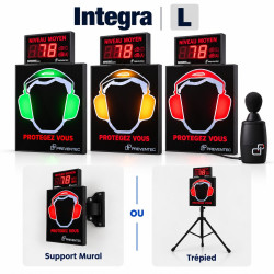 Afficheur de bruit Integra L Casque avec micro et support de fixation