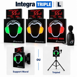 Afficheur de bruit Integra TRIPLE L Casque avec support de fixation