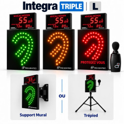 Afficheur de bruit Integra TRIPLE L Oreille avec support de fixation