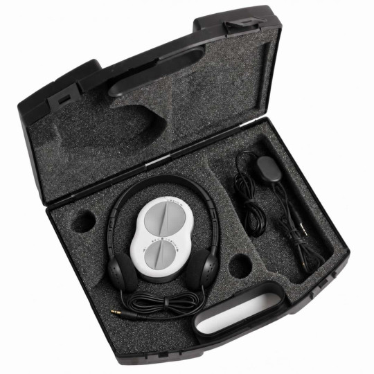 Mallette complète Amplificateur auditif Crescendo 60 avec casque tour de tête