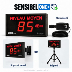 Afficheur de bruit numérique Sensibel One+ avec micro et historique