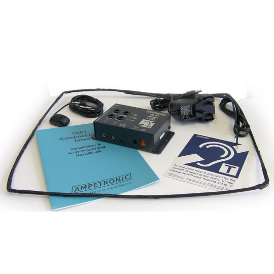 Ampetronic CLD1-CB Boucle magnétique guichet avec microphone de surface Q400