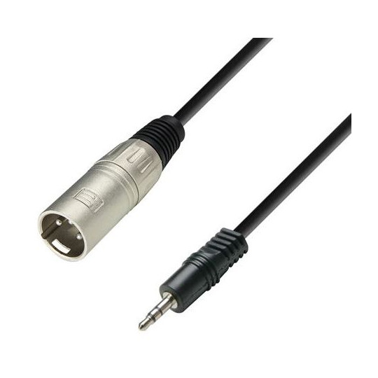 Cordon XLR mâle / jack 3.5 mâle 2 m stéréo