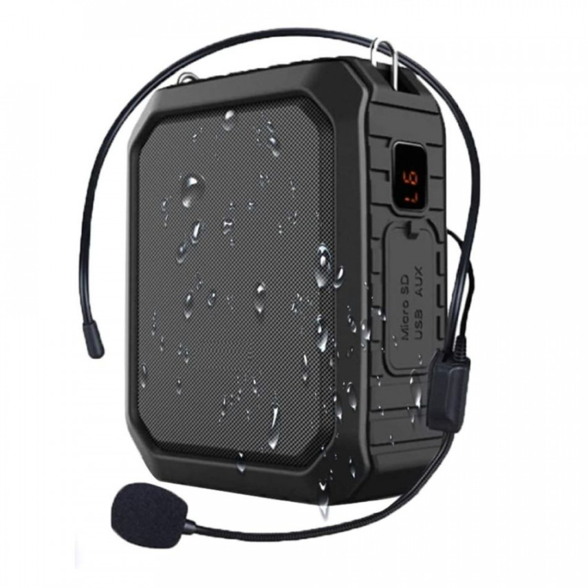 Amplificateur Vocal Sans Fil Portable Avec 2 Micros Lavaliers - 10W, Bluetooth, Rechargeable - Pour Enseignant, Conférence