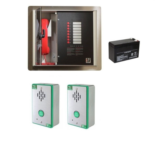 KIT EAS2 avec 1 centrale d'appel LX-228 et 2 interphone OSB saillie