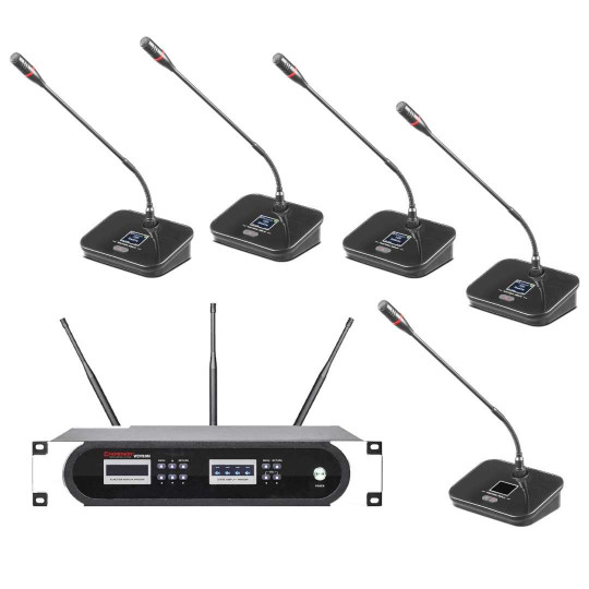 Pack conférence sans fil WDR69 avec 1 micro président et 9 micros délégués