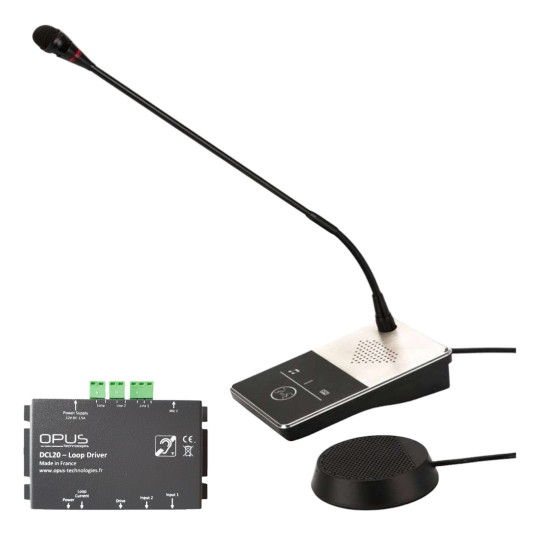 Interphone de guichet tactile STI-01B avec prise micro casque et boucle magnétique